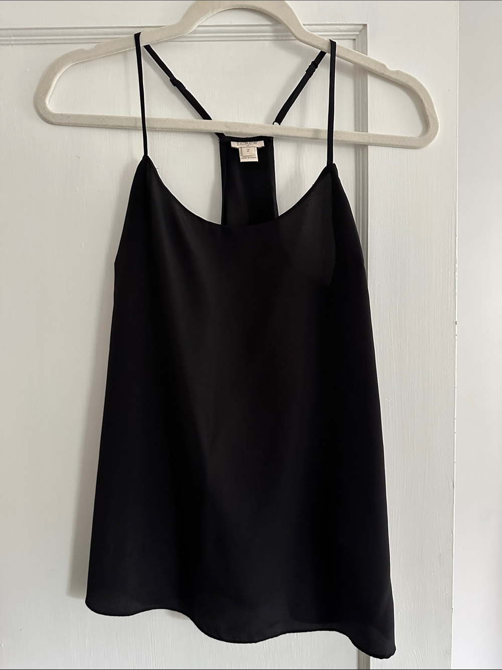 J. Crew Factory Black Adjustable-Strap Camisole